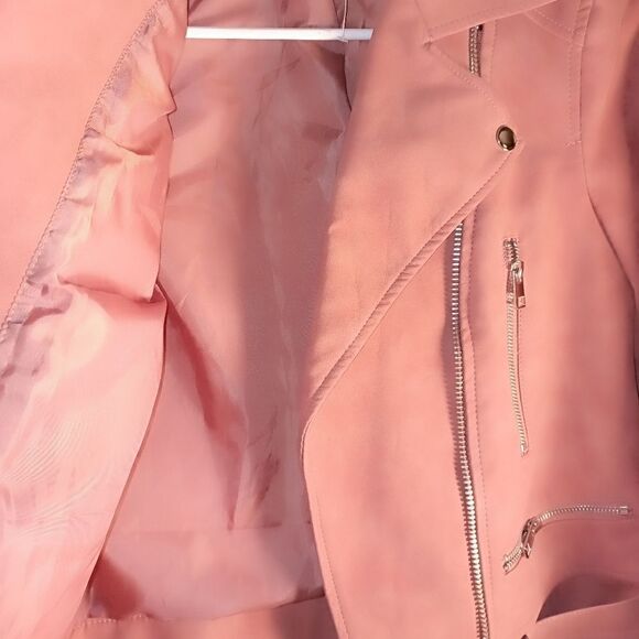 Nwot Forever 21 Moto Jacket PINK jacket - Picture 6 of 8